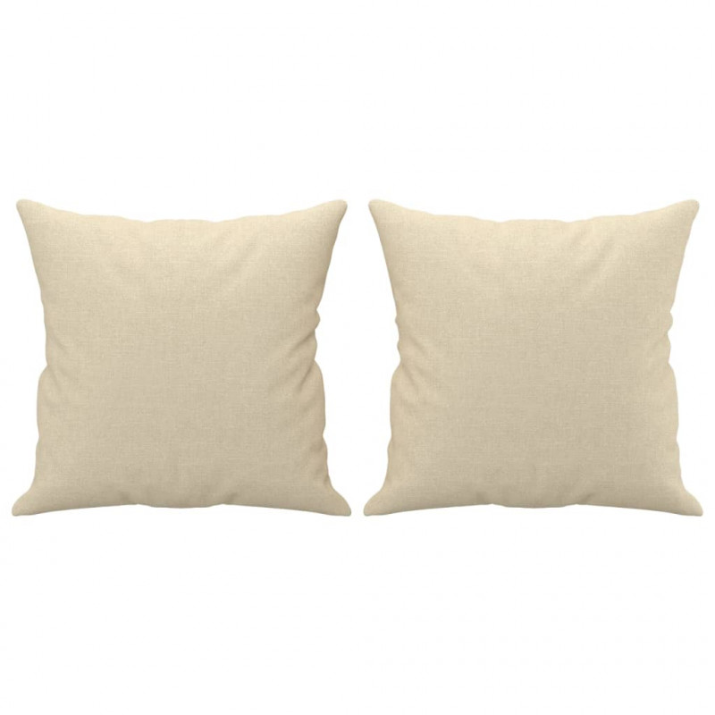 3-osobowa sofa z poduszkami, kremowa, 180 cm, tkanina