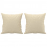 3-osobowa sofa z poduszkami, kremowa, 180 cm, tkanina