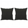 3-osobowa sofa z poduszkami, czarna, 180 cm, tkanina