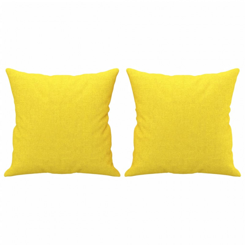 3-osobowa sofa wypoczynkowa z poduszkami, jasnożółta, 180 cm