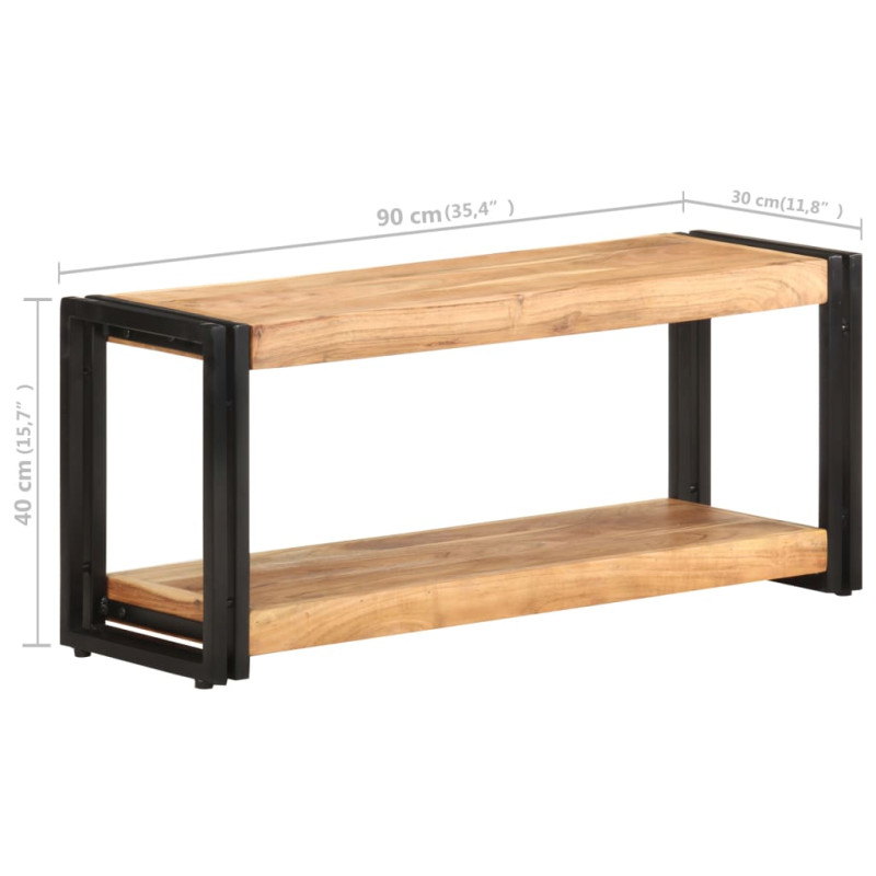 Szafka pod TV, 90x30x40 cm, lite drewno akacjowe