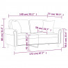 2-osobowa sofa z poduszkami, czarna, 140 cm, sztuczna skóra
