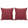 2-os. sofa z poduszkami, winna czerwień, 140 cm, sztuczna skóra