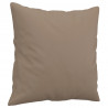 2-osobowa sofa z poduszkami, cappuccino, 140 cm, sztuczna skóra