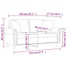 2-osobowa sofa z poduszkami, cappuccino, 140 cm, sztuczna skóra