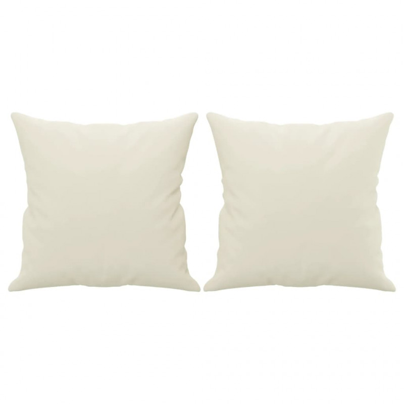 2-osobowa sofa z poduszkami, kremowa, 120 cm, aksamit