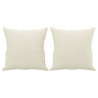 2-osobowa sofa z poduszkami, kremowa, 120 cm, aksamit