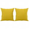 2-osobowa sofa z poduszkami, żółta, 140 cm, aksamit