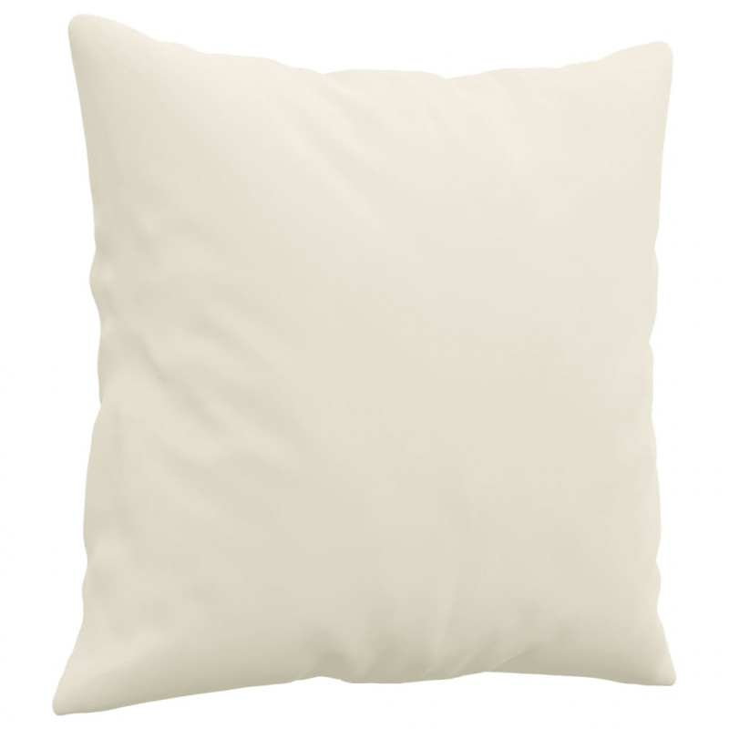 2-osobowa sofa z poduszkami, kremowa, 140 cm, aksamit
