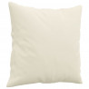 2-osobowa sofa z poduszkami, kremowa, 140 cm, aksamit