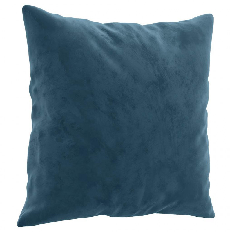 2-osobowa sofa z poduszkami, niebieska, 140 cm, aksamit