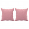 3-osobowa sofa z poduszkami, różowa, 180 cm, aksamit