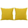 3-osobowa sofa z poduszkami, żółta, 180 cm, aksamit