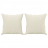 3-osobowa sofa z poduszkami, kremowa, 180 cm, aksamit