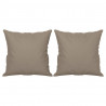 2-osobowa sofa z poduszkami, kolor taupe, 120 cm, mikrofibra
