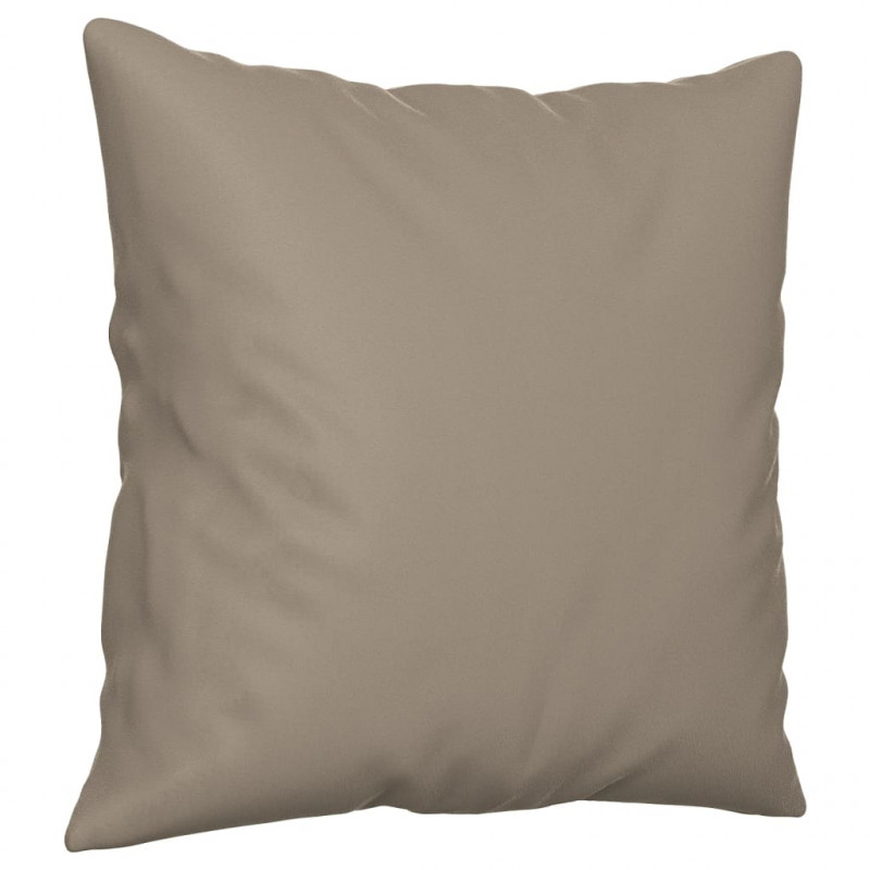 2-osobowa sofa z poduszkami, kolor taupe, 120 cm, mikrofibra