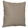 2-osobowa sofa z poduszkami, kolor taupe, 120 cm, mikrofibra