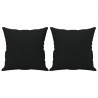 2-osobowa sofa z poduszkami, czarna, 120 cm, mikrofibra