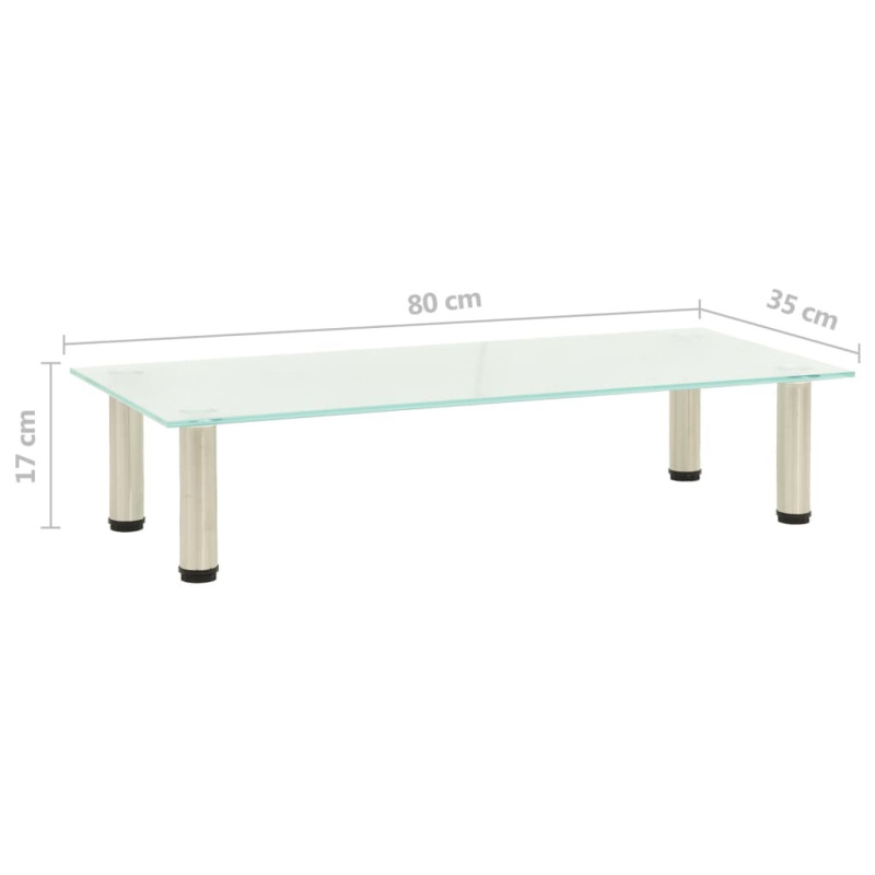 Stojak pod TV, 80x35x17 cm, hartowane szkło mrożone