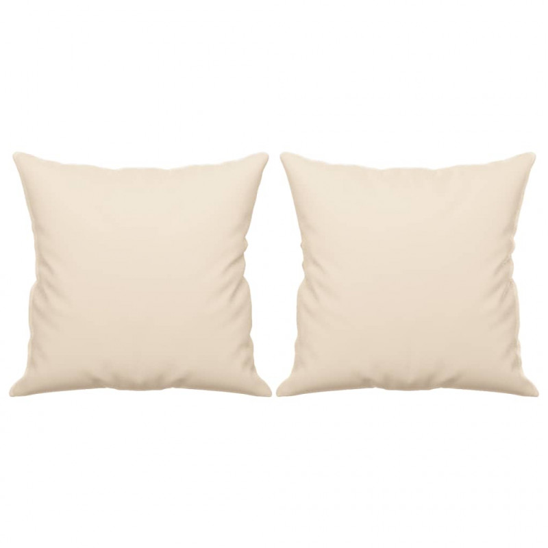 2-osobowa sofa z poduszkami, beżowa, 120 cm, mikrofibra