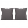 2-osobowa sofa z poduszkami, szara, 120 cm, sztuczna skóra