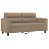 2-osobowa sofa z poduszkami, cappuccino, 140 cm, sztuczna skóra