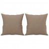 2-osobowa sofa z poduszkami, cappuccino, 140 cm, sztuczna skóra