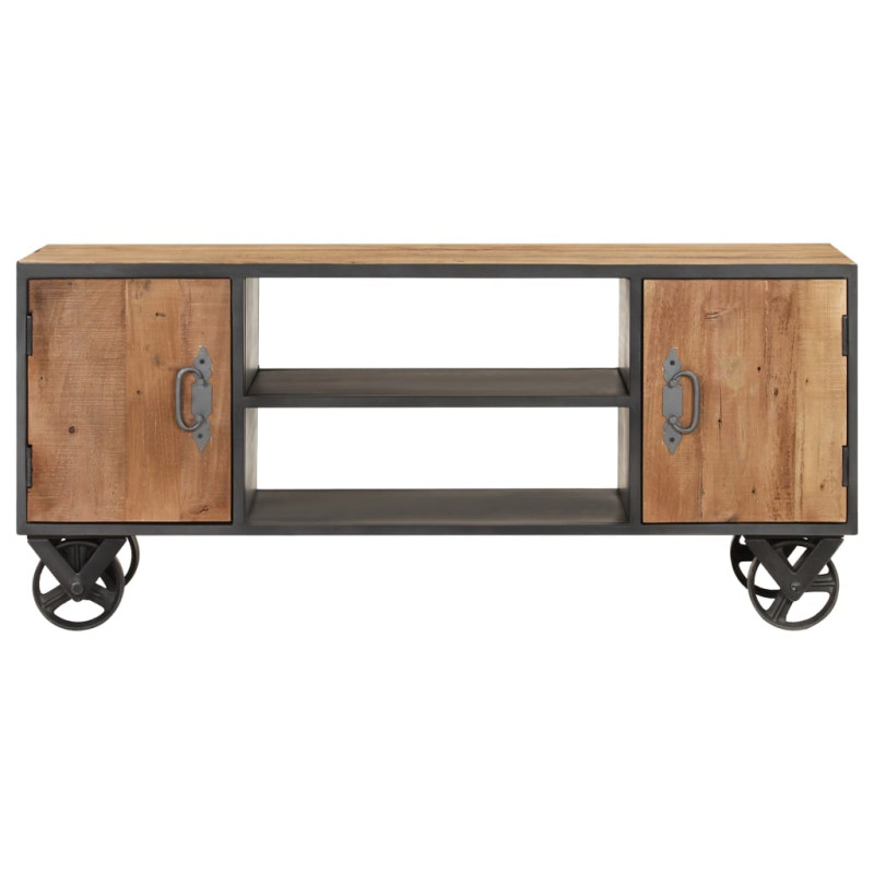 Szafka pod TV, 110 x 30 x 49 cm, lite drewno z odzysku