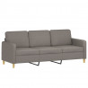 3-osobowa sofa z podnóżkiem, taupe, 180 cm, tkaniną
