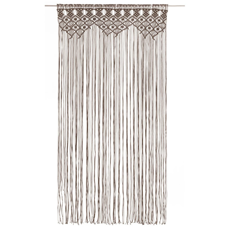 Zasłona z makramy, kolor taupe, 140 x 240 cm, bawełna