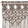 Zasłona z makramy, kolor taupe, 140 x 240 cm, bawełna