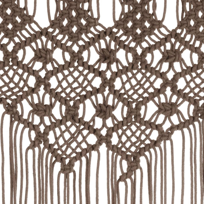 Zasłona z makramy, kolor taupe, 140 x 240 cm, bawełna