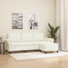 Sofa 3-osobowa, kremowa, 180 cm, tapicerowana aksamit