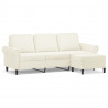 Sofa 3-osobowa, kremowa, 180 cm, tapicerowana aksamit