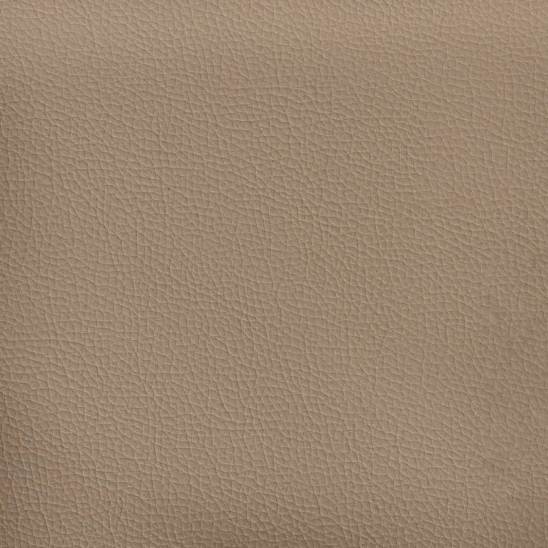 Fotel z podnóżkiem, kolor cappuccino, 60 cm, sztuczna skóra