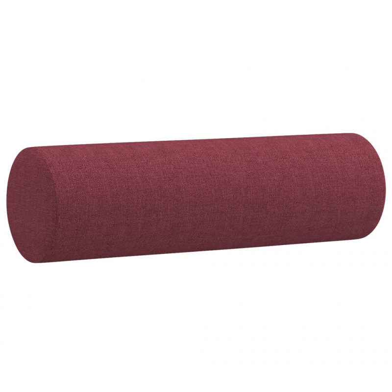 4-cz komplet wypoczynkowy z poduszkami, winna czerwień, tkanina