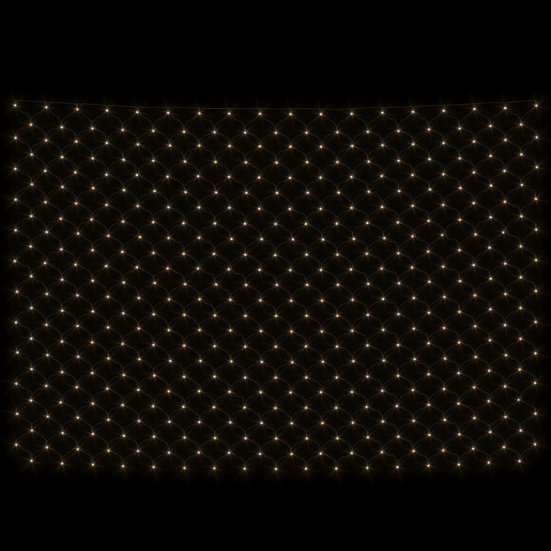 Siatka z lampek LED, ciepła biel, 3x3 m, 306 LED