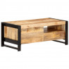 Stolik kawowy, 100x50x40 cm, surowe drewno mango