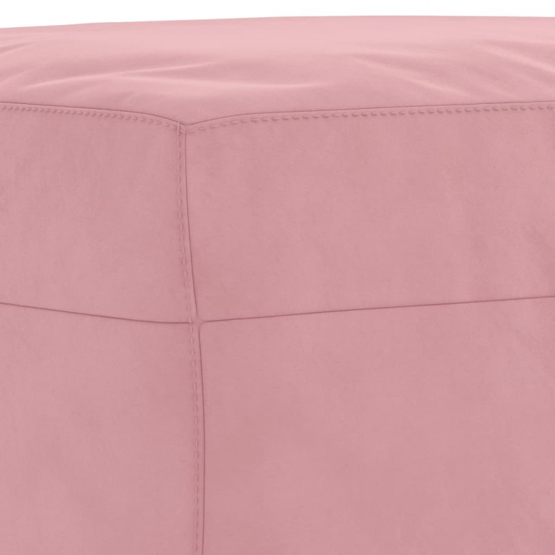 3-cz. komplet wypoczynkowy z poduszkami, różowy, aksamit