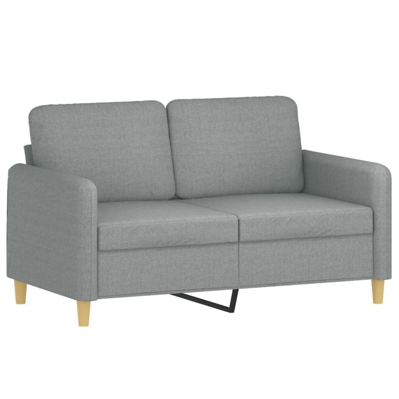 4-częściowy komplet wypoczynkowy, obity tkaniną, jasnoszary