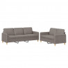 2-częściowy komplet wypoczynkowy z poduszkami, taupe, tkanina