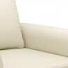 2-osobowa sofa z poduszkami, kremowa, sztuczna skóra