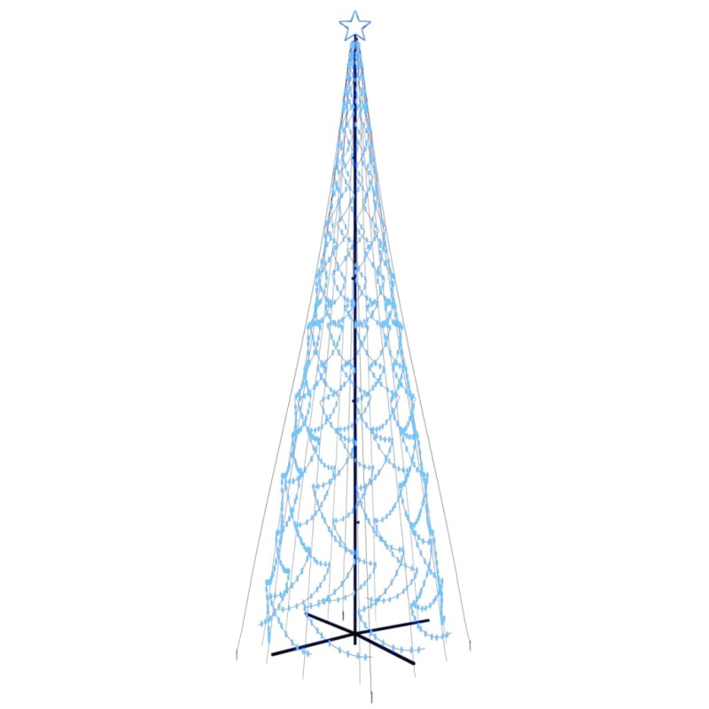 Choinka stożkowa, 3000 niebieskich diod LED, 230x800 cm