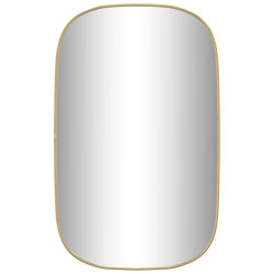 Lustro ścienne, złote, 80x50 cm