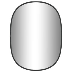 Lustro ścienne, czarne, 40x30 cm