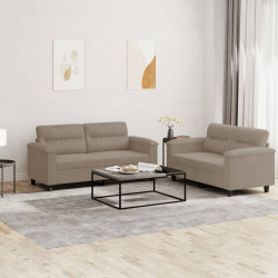 2-cz. komplet wypoczynkowy z poduszkami, taupe, mikrofibra