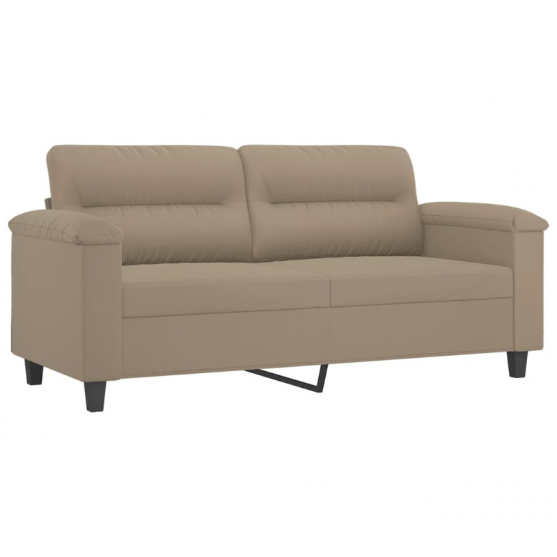 3-cz. komplet wypoczynkowy z poduszkami, taupe, mikrofibra