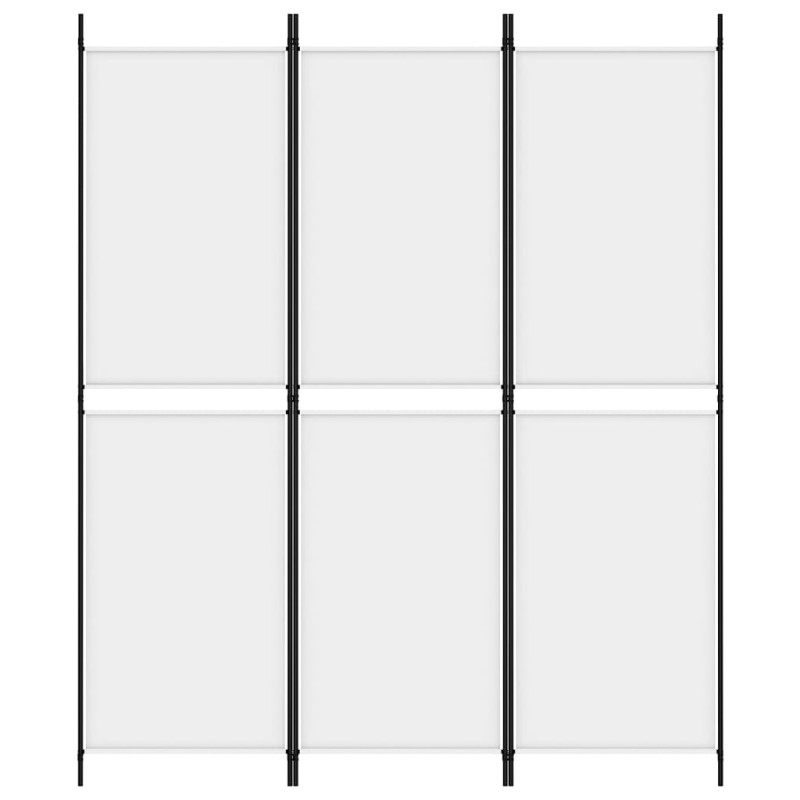 Parawan 3-panelowy, biały, 150 x 180 cm, tkanina