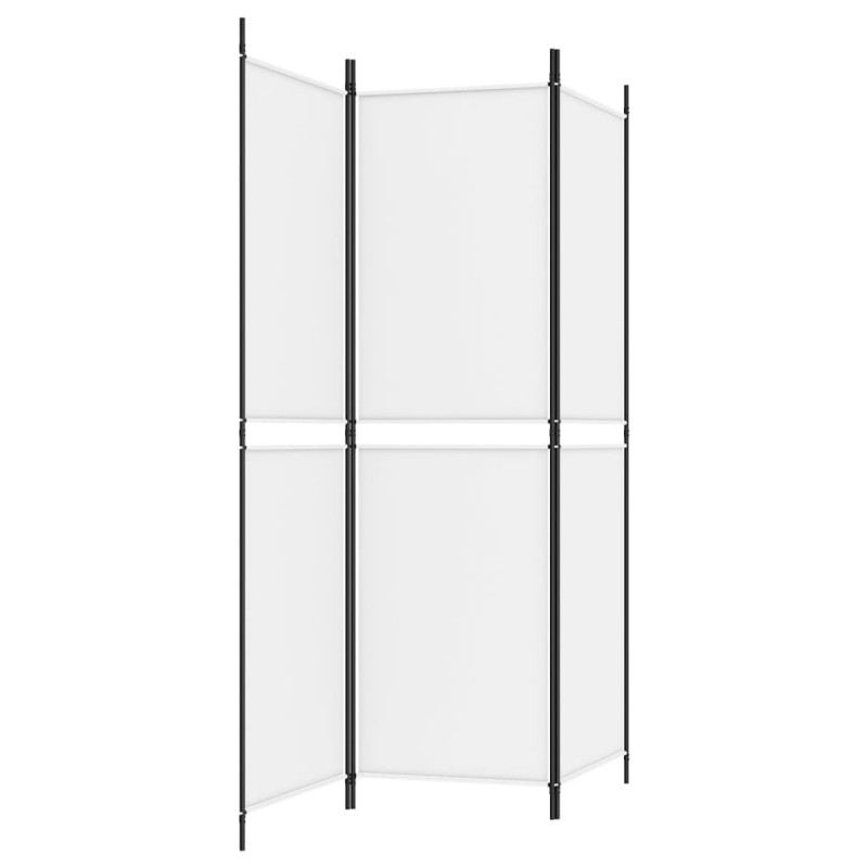 Parawan 3-panelowy, biały, 150 x 180 cm, tkanina