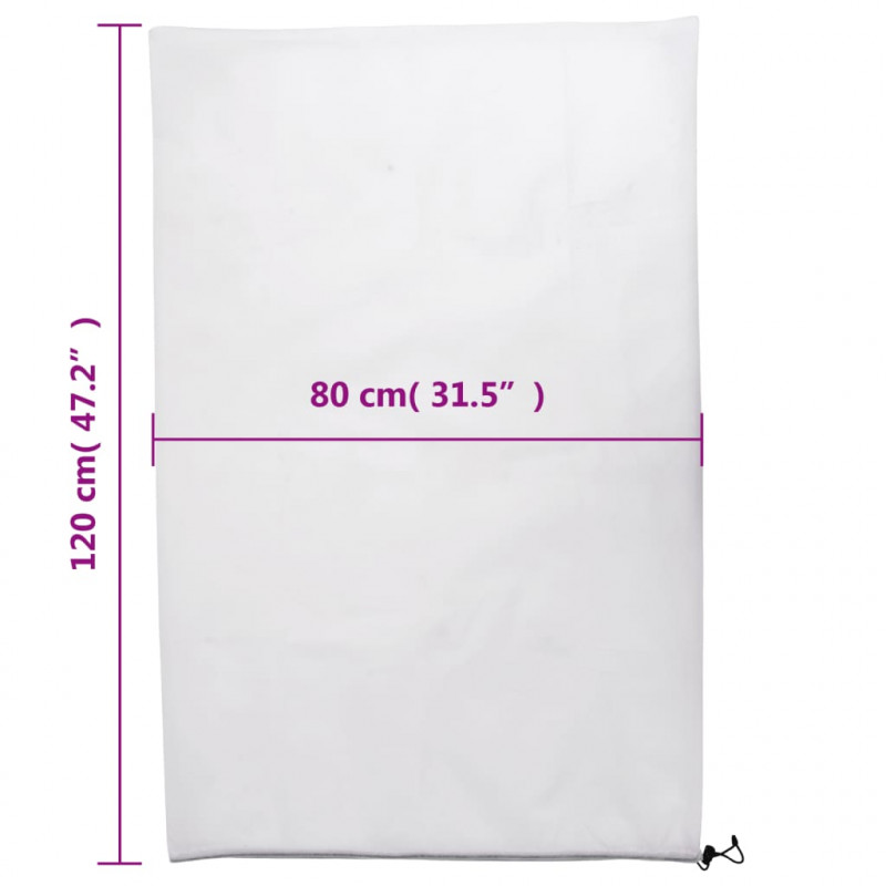 Kaptury na rośliny, ze ściągaczami, 8 szt., 70 g/m², 0,8x1,2 m